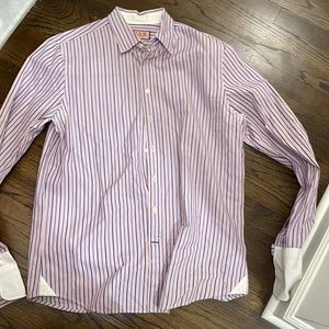 Thomas pink striped shirt casual medium